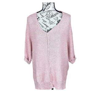 Love..Ady v-neck asymmetric opened knit sweater- S